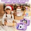 48 MP Kids Camera Girls Boys 3-12 Years Old,1080P HD Digital Video Camera for Kids with 32GB Card, Toddler Camera with Cartoon Silicone Cover, Christmas Birthday Gifts for Kids -Purple - Image 7