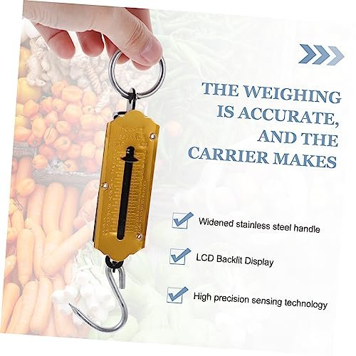 SUPVOX 2pcs Spring Scale Hanging Scale Fishing Pole Case Fishing Scale Vertical Weighing Scale Fruit Hook Portable Vegetables Scale Small Scale Weight Scale Hook Scale Iron Handheld Claim - Image 7