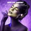 Out of Ear Open Ear Headphones Outside The Ear Wireless Ear Hanging Bluetooth Headset Over The Ear Open Ear Buds Earbuds Outside The Ear Headphones Bone Air Conduction Earbuds Purple - Image 3