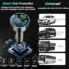 Car Charger 86W Super Fast Charging with USB PD&QC 5.0(Voltmeter&LED Lights) Universal Quick Charge for 12-24V Car Cigarette Lighter Plug,Compatible with All Smartphones (PD+3USB) - Image 4