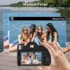 4K Digital Cameras for Photography, 48MP Vlogging Camera with 32GB Card, Wide Angle Lens & Macro Lens Video Camera,16X Zoom Point and Shoot Small Digital Camera, 3'' 180° Flip Screen Compact Camera,B - Image 5