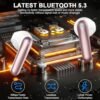 Wireless Earbud Bluetooth 5.3 Headphones 50H Playtime Stereo Bass Ear Buds, in-Ear Earphones with 4 ENC Mic LED Display Noise Cancelling Earbud, Bluetooth Earbud IP7 Waterproof Sport for Android iOS - Image 2