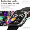 Smart Watch for Men Women [49mm], Answer/Make Call, 120+ Sports Modes Fitness Tracker, 24/7 Heart Rate/SpO2/Sleep Monitor, Step Calorie Counter, Water Resistant Smartwatch for iPhone & Android (Black) - Image 7