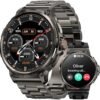 AMAZTIM Smart Watch for Men,1.85" HD Oversized Screen,100 Days Extra-Long Battery,Rugged Military Bluetooth Call(Answer/Dial Calls) Compatible iPhone & Android,AI Voice Assistant/Heart Rate Monitor