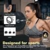 Wireless Earbuds Bluetooth Headphones 80hrs Playback Ear Buds Power Display with Noise Canceling Mic with Earhooks for Sports/Workout/Running, Black - Image 5
