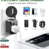 rts Universal Travel Adapter with (Type C+USB) 2 USB Ports & AC Outlet, Worldwide International Plug Adapter Converter, Travel Essentials Accessories All in One Wall Charger for US to EU UK AUS Asia - Image 2