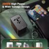 Universal Travel Adapter International Plug - European Travel Plug Adapter Worldwide US AUS EU UK Spain Germany Ireland Italy - All-in-one Travel Outlet Power Adapter with 3 USB C 2 USB A - Image 7