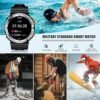 Military Smart Watches for Men, 5ATM Waterproof Rugged Smart Watch with Bluetooth Call (Answer/Dial Call), 1.39” HD IP68 Fitness Tracker Watch with 100+ Sport Modes for Android/iOS Phone Silver - Image 2