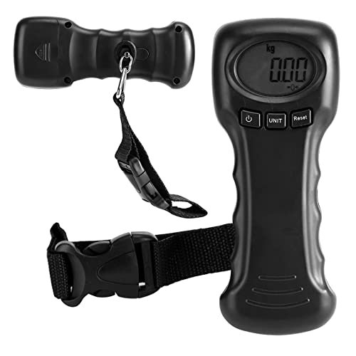 Ocs?8 50Kg/110Lb Portable Travel Hanging Luggage Scale Electronic Weight with LCD Digital Display,Luggage Scale,Auto Lock Reading After Weighing, Electronic Weight Luggage Scale LCD Electronic We - Image 3
