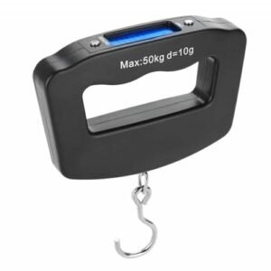 Portable Travel Luggage Electronic Scale, Digital LCD Hanging Box Weighing Scale 110 pounds/50 kilograms, Fishing, Luggage, Gifts (Hooks)