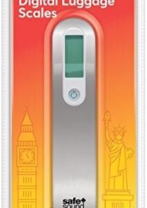 Safe & Sound Digital 0-50Kg (0-110Lbs) Luggage Scale, 23 cm, Silver