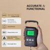 NUTRI FIT Luggage Weight Scale Fish Weighing Scales Digital Handheld Suitcase Weigher with Hook, 165lb/75kg with Measuring Tape for Travel, Fishing, Gifts - Image 8