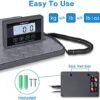 Shipping Scale, 440 lbs/1 oz Highly Accurate Postal Scale with Hold/Tare/LCD Display, Lightweight Digital Postage Scale for Packages/Luggage/Post Office/Dog, Battery & AC Adapter Included - Image 4