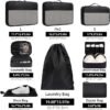 BAGAIL Digital Luggage Scale and 9 Set Packing Cubes Luggage Packing Organizer - Image 4