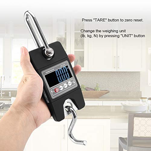 OKJHFD Electronic Scale Digital,150kg/100g Digital LCD Scale Handheld Luggage Weight Scale, Portable Scale with Hook - Image 4