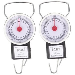 2pcs Portable Scale Hanging Scale LCD Display Scale Bag Weight Scale Luggage Scale Electric Scale Bag Scale Travel Suitcase Weight Scale Hook Bag Weighing Scale for Luggage