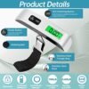 Digital Luggage Scale,3 Pack Luggage Weight Scale,110LB Handheld Digital Hanging Scales,Baggage Scale with Backlit LCD Display,Portable Suitcase Weight Scale with Hook for Travelers,Battery Included - Image 3