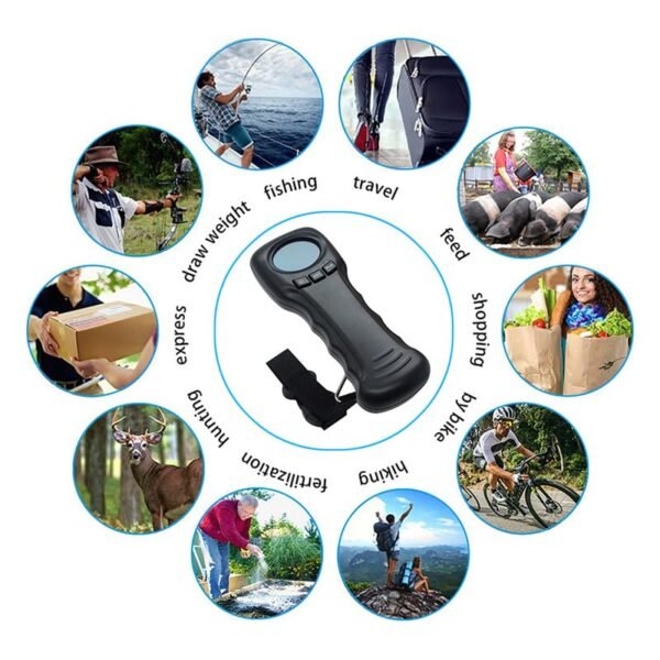Luggage Scale Travel Digital, 50kg/110lb Auto Lock Reading After Weighing Hanging Luggage Scale, Electronic Weight a Perfect Helper for Your Travel and Fishing (Batteries are Not Included) - Image 8