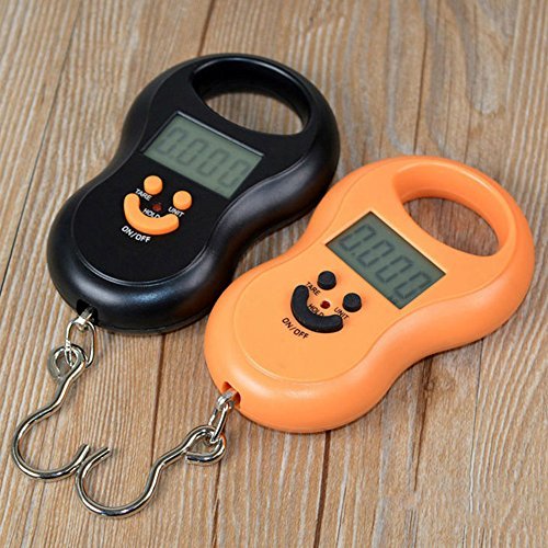 Pocket Portable 50kg/10g LCD Digital Scale Electronic Hand Held Hook Belt Luggage Hanging Scale Backlight Balance Weigting (Black) - Image 4