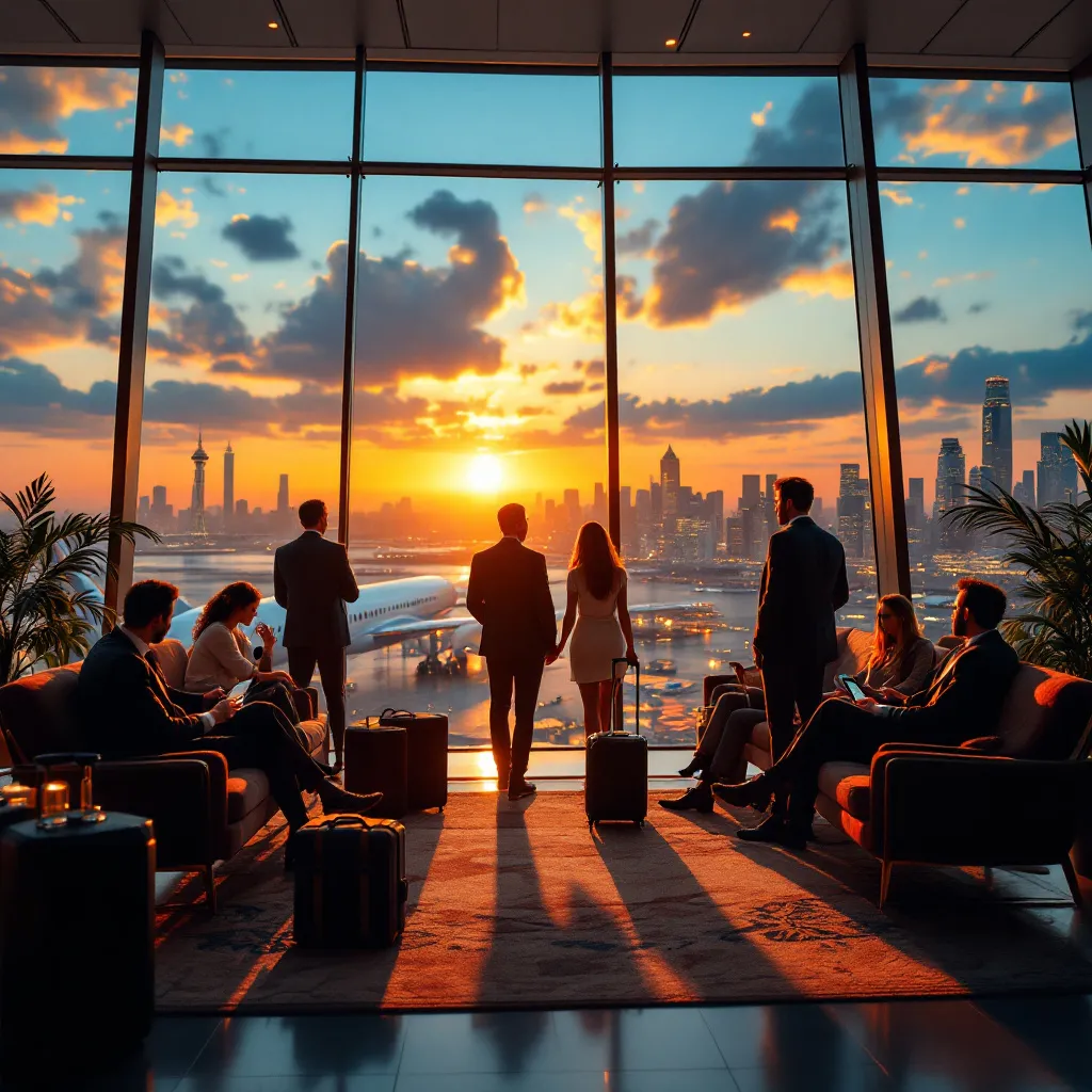 Luxury Travel Hacks Modern Airport Lounge