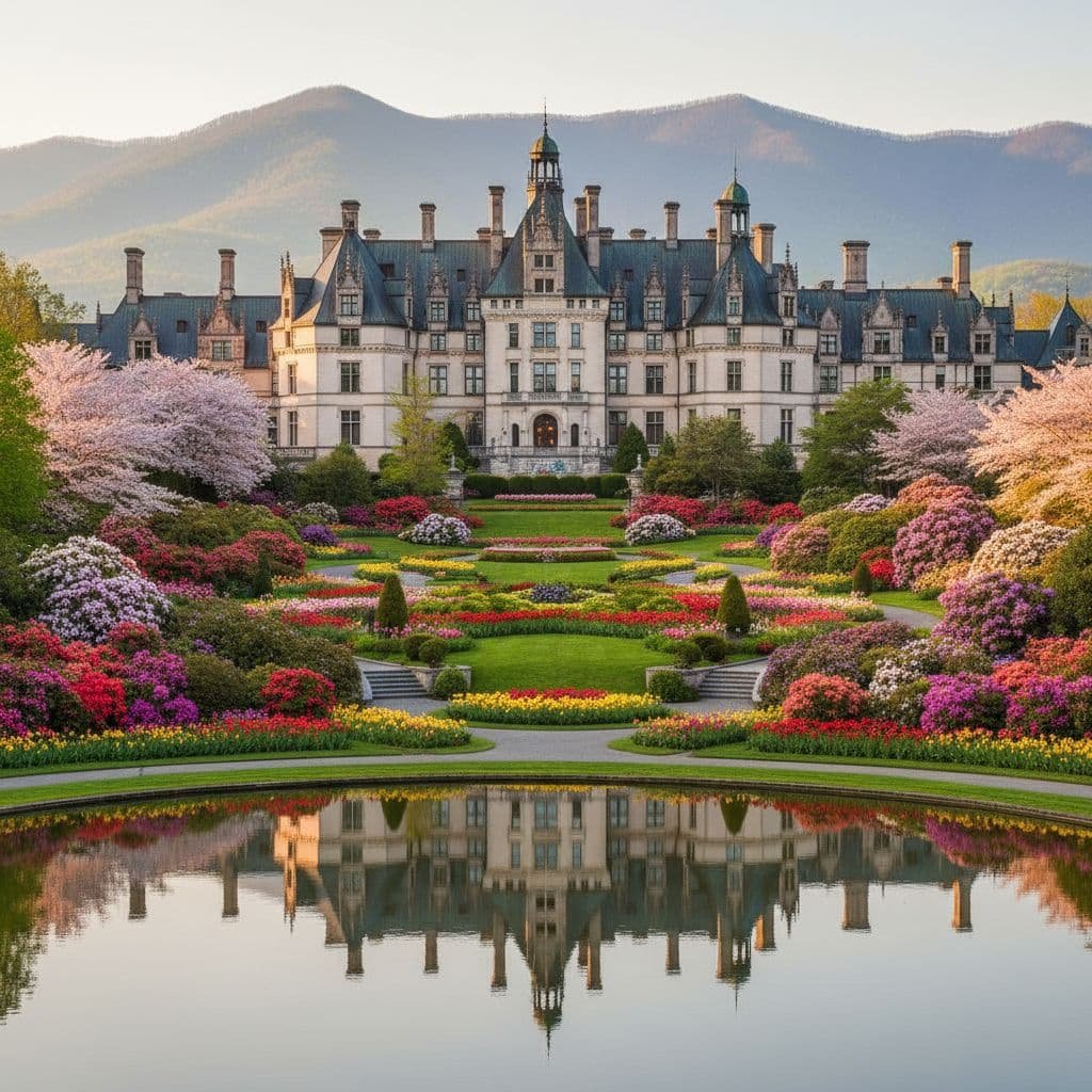 Biltmore Estate in spring blooms